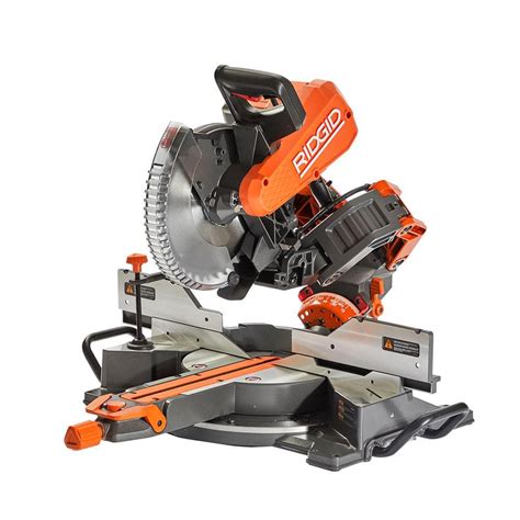 It comes with an ergonomic D-handle that allows for better grip and improved handling. . Ridgid 10 miter saw